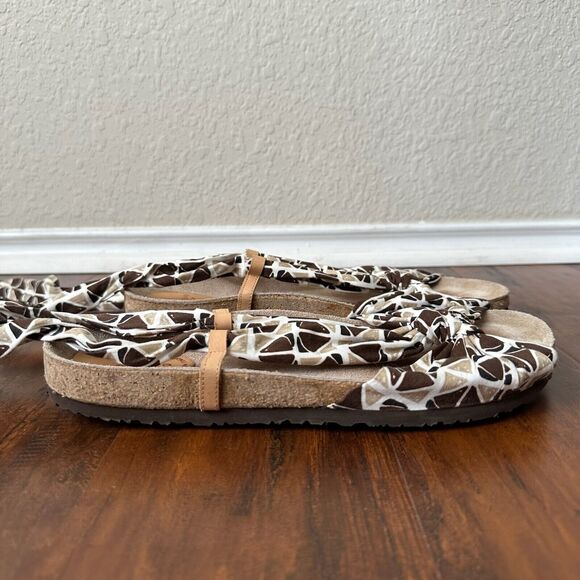 MALIPARMI Bow Open-Toe Ankle Strap Sandals Cork Comfy ITALY MADE - Picture 4 of 9